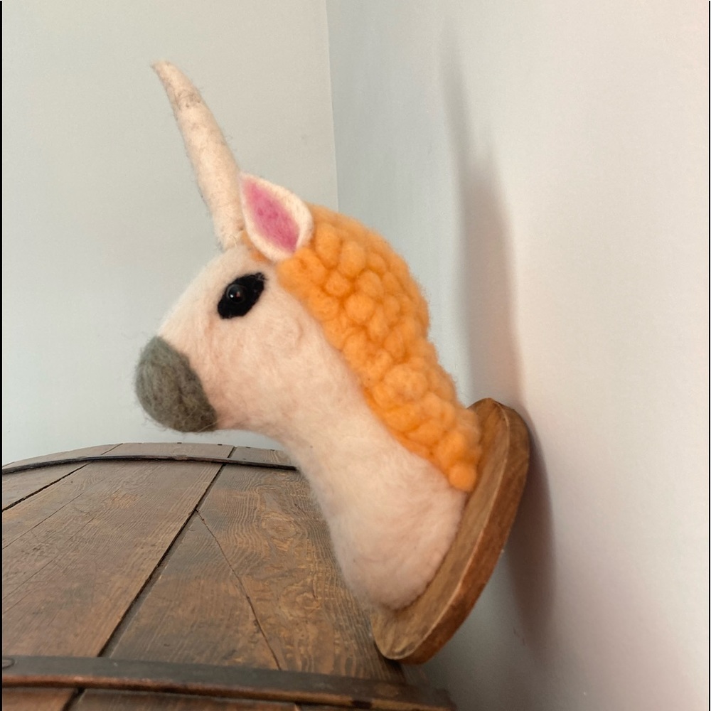 Karma Living woven UNICORN trophy for kids room